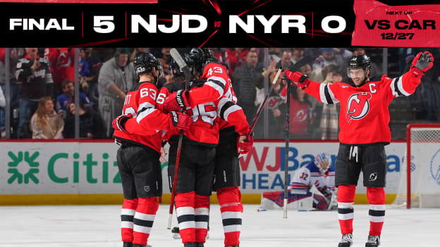 Devils Smother Rangers in Shutout Victory