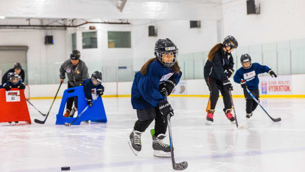 Girls Try Hockey for Free Day