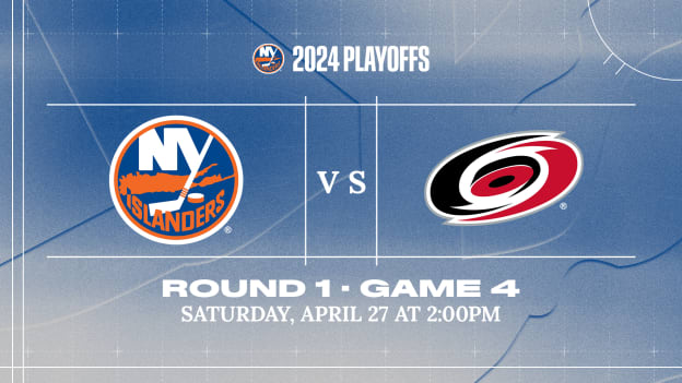 <center>Round 1 Game 4<p style="font-weight: normal; font-size: 16px;">Carolina Hurricanes, Sat. Apr. 27, 2PM</p></center>