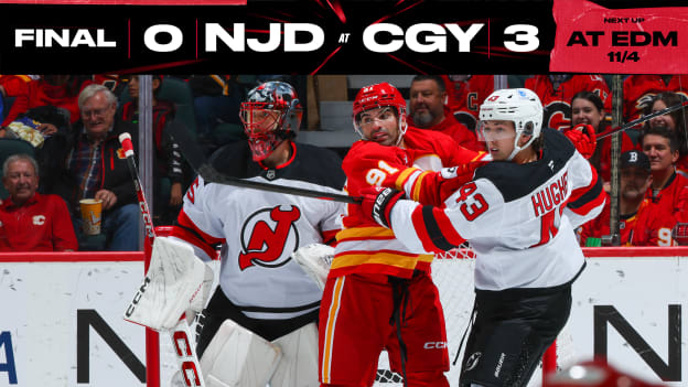 Devils Shutout by Flames