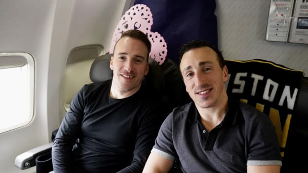 Photos: Bruins Siblings Trip | Flight to Dallas