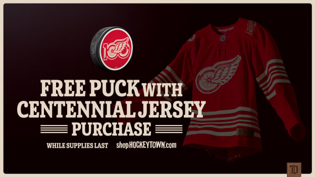 Free Puck with Centennial Jersey Purchase