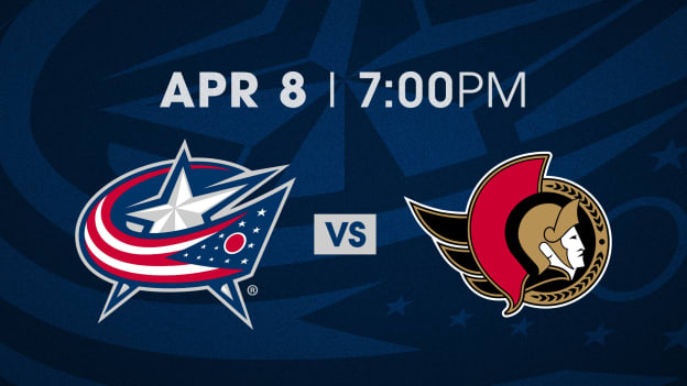 TUESDAY, APRIL 8 AT 7 PM VS. OTTAWA SENATORS