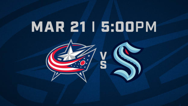 SATURDAY, MARCH 21 AT 5 PM VS. SEATTLE KRAKEN