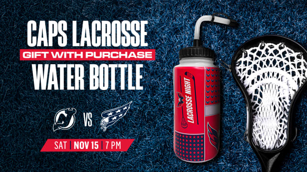 <b><h2>November 15 vs. NJD</h2><p>Lacrosse Water Bottle</p></b><p style="color:#004bc9;">Special Ticket Package</p>