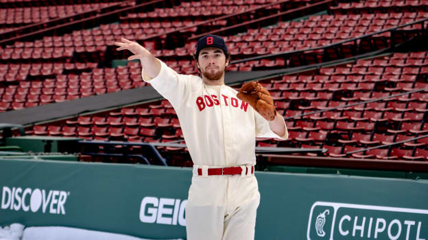 Photos: Bruins Arrive at Fenway in Red Sox Uniforms