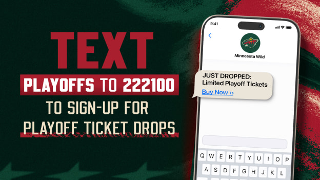 Text Playoffs to 222100 and get notified when limited playoff tickets drop!