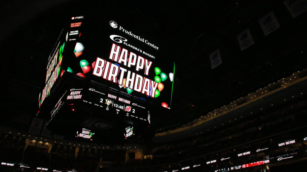 NJD Fans In Arena Experience Birthday Wishes