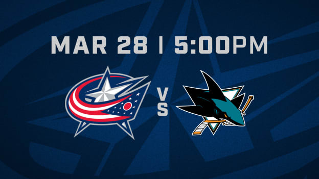 SATURDAY, MARCH 28 AT 5 PM VS. SAN JOSE SHARKS