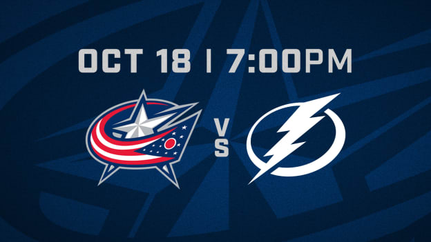 SATURDAY, OCTOBER 18 AT 7 PM VS. TAMPA BAY LIGHTNING