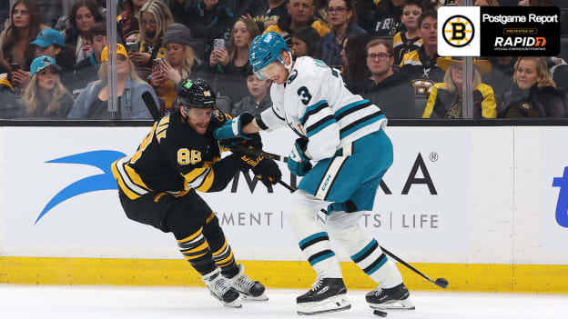 Bruins Fall 4-2 to Sharks, ‘It Was Just a Little Bit Off Today’