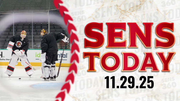 Sens Today: Back to Work in Dallas