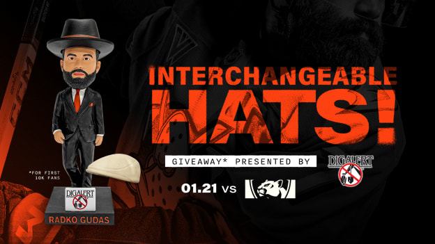 Radko Gudas Interchangeable Hat Bobblehead presented by DigAlert