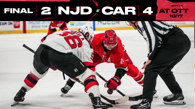 Devils Fall to Hurricanes