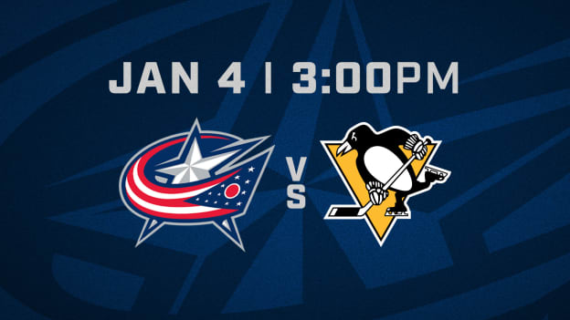 SUNDAY, JANUARY 4 AT 3 PM VS. PITTSBURGH PENGUINS