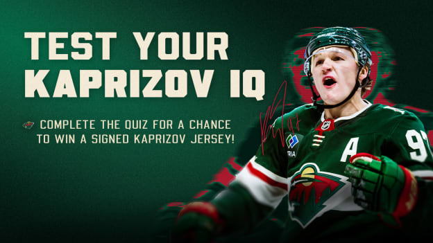 Test your Kirill Kaprizov IQ and enter for a chance to win a signed Kaprizov jersey!