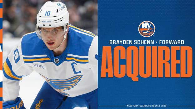 Islanders Acquire Brayden Schenn From St. Louis