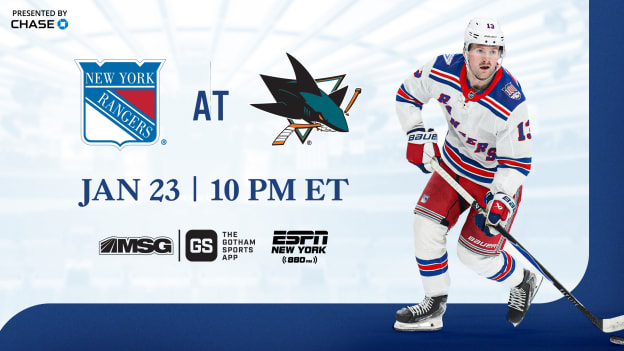 Rangers at Sharks: Pregame Notes