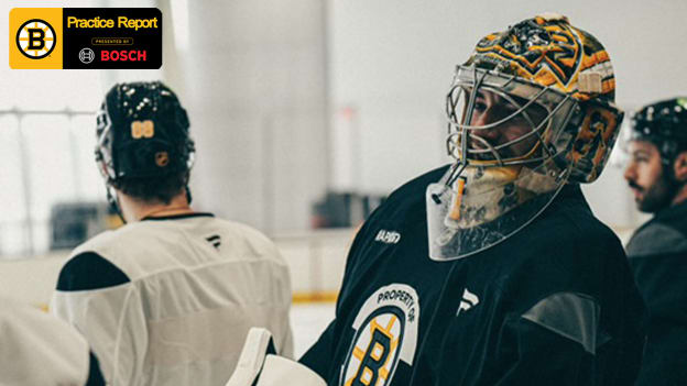 Practice Report: Swayman Joins Bruins for Skate 