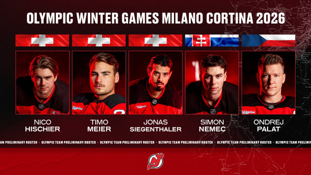 Five Devils Named to Preliminary Olympic Rosters