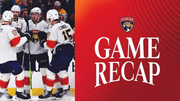 RECAP: Panthers 6, Bruins 2