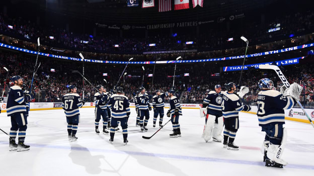 Blue Jackets say thanks to the 5th Line