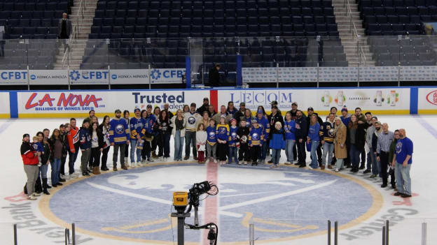 Postgame Photo on Center Ice