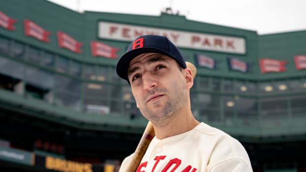 Photos: Bruins Arrive at Fenway in Red Sox Uniforms