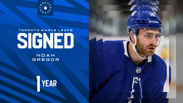 Maple Leafs Sign Forward Noah Gregor To A One-year Contract