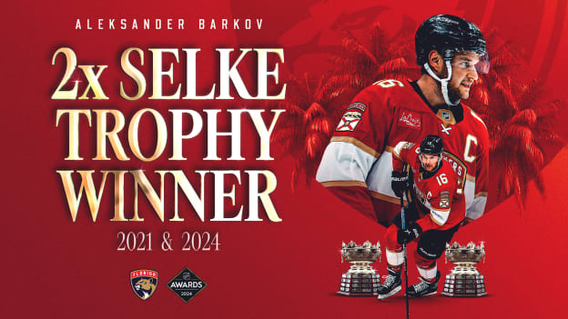 Florida Panthers Captain Aleksander Barkov Wins 2023-24 Frank J. Selke Trophy