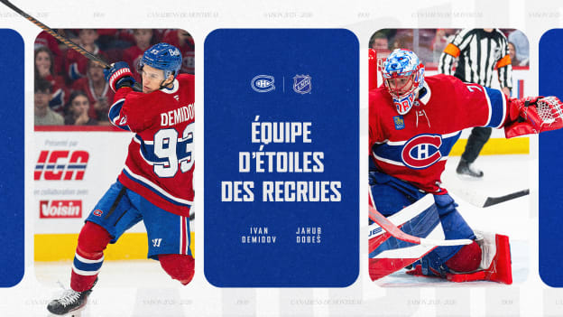 Ivan Demidov et Jakub Dobes nommés au sein de l’Équipe d’étoiles des recrues de la LNH 2025-2026