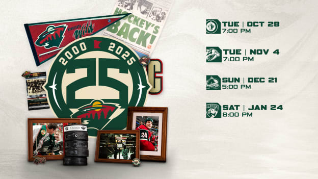 Read Full Story: Minnesota Wild to Celebrate 25th Season With Anniversary Games