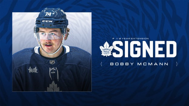 Maple Leafs Re-sign Bobby Mcmann To A Two-year Contract Extension