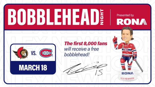 Alex Newhook Bobblehead Night presented by RONA