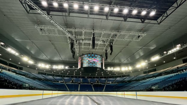 AUS global series rink build Rod Laver Arena