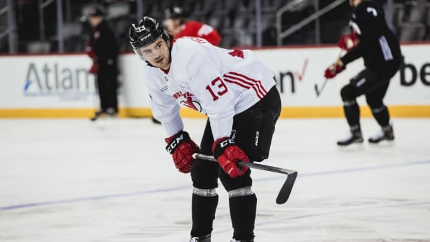 Nico Hischier Skates with Teammates