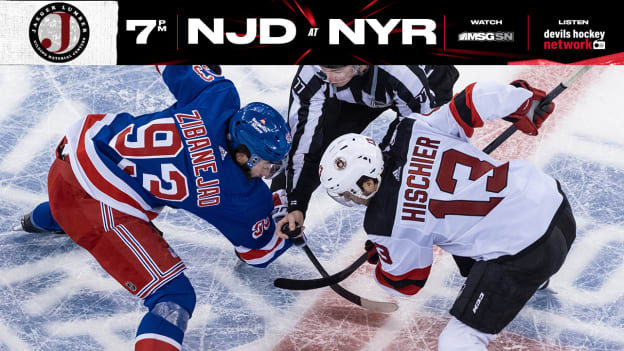 PREVIEW: Devils Face Rival Rangers Monday Night