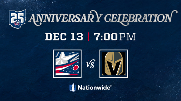 SATURDAY, DECEMBER 13 AT 7 PM VS. VEGAS GOLDEN KNIGHTS