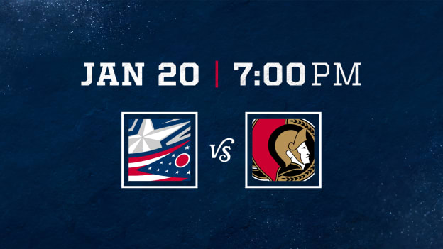 TUESDAY, JANUARY 20 AT 7 PM VS. OTTAWA SENATORS
