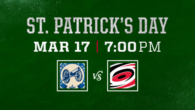 TUESDAY, MARCH 17 AT 7 PM VS. CAROLINA HURRICANES