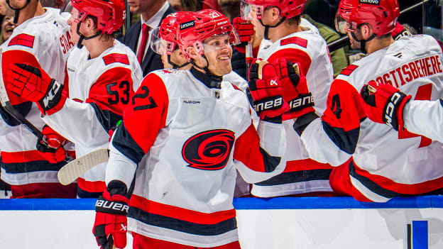 Ehlers' Hat Trick Helps Canes Escape Canucks