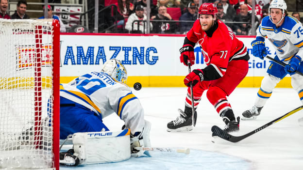 Canes Stymied By Binnington, Blues