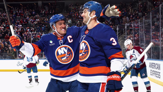 Adam Pelech with a Goal vs. Colorado Avalanche