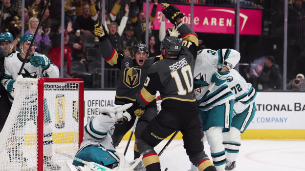 SJS@VGK: Sissons scores goal against Alex Nedeljkovic