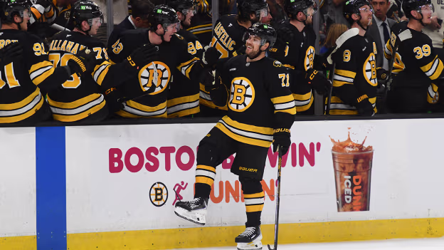 Arvidsson's first goal with Bruins