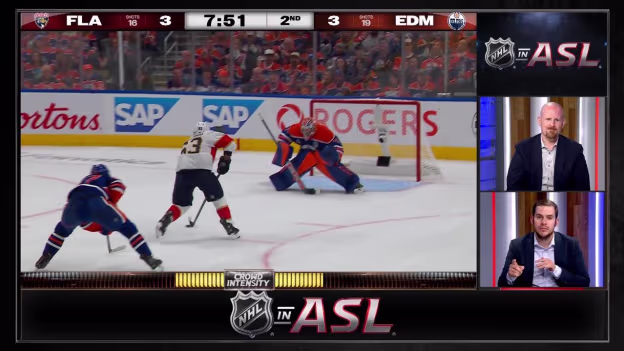Marchand nets SHG on the breakaway (ASL Cast) 