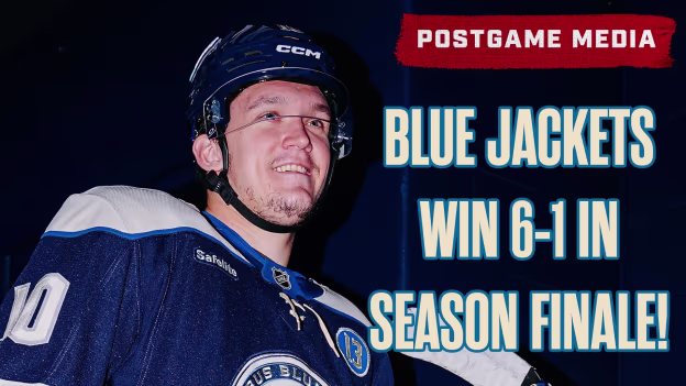 CBJ Wins Season Finale 6-1! | Postgame Media