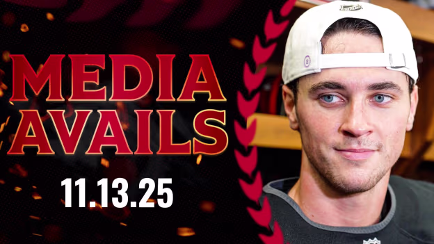 Shane Pinto Pregame Media vs BOS