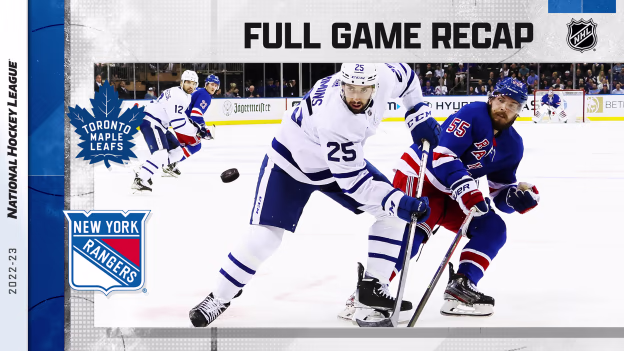 Recap: TOR 3, NYR 2