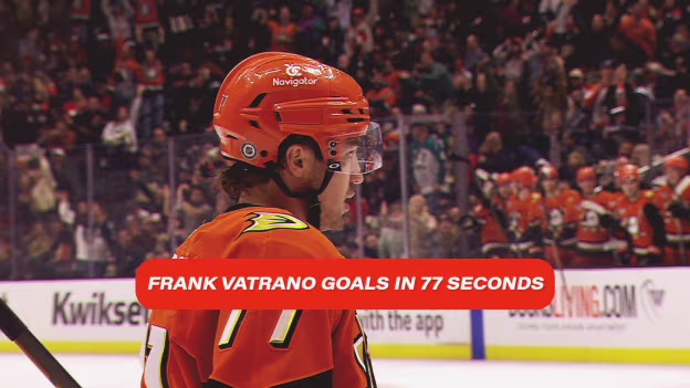 Frank Vatrano's Goals in 77 Seconds 